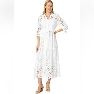 NWT!! Lilly Pulitzer White Amrita Midi Dress- Size 00 (will fit up to a size 2)